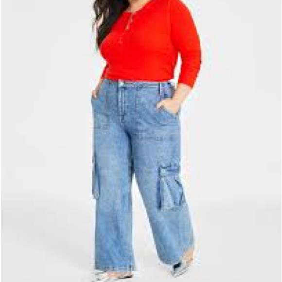 On 34th Cargo Jeans Plus NWT Size 24W - Picture 1 of 8